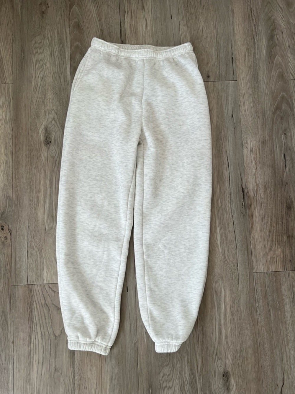 SHEIN Cream Elastic Waist Jogger Pants